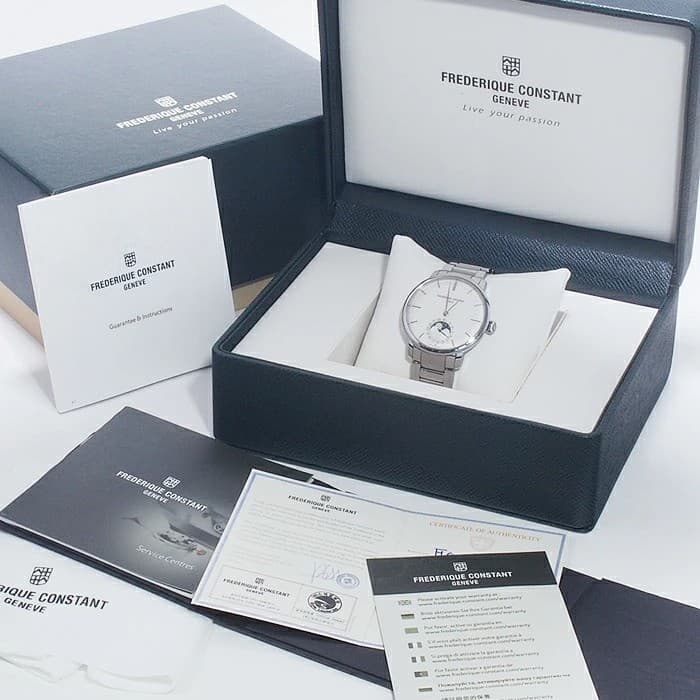 Frederique Constant Slimline Moonphase FC-705S4S6B2 42mm Automatic Date Men's