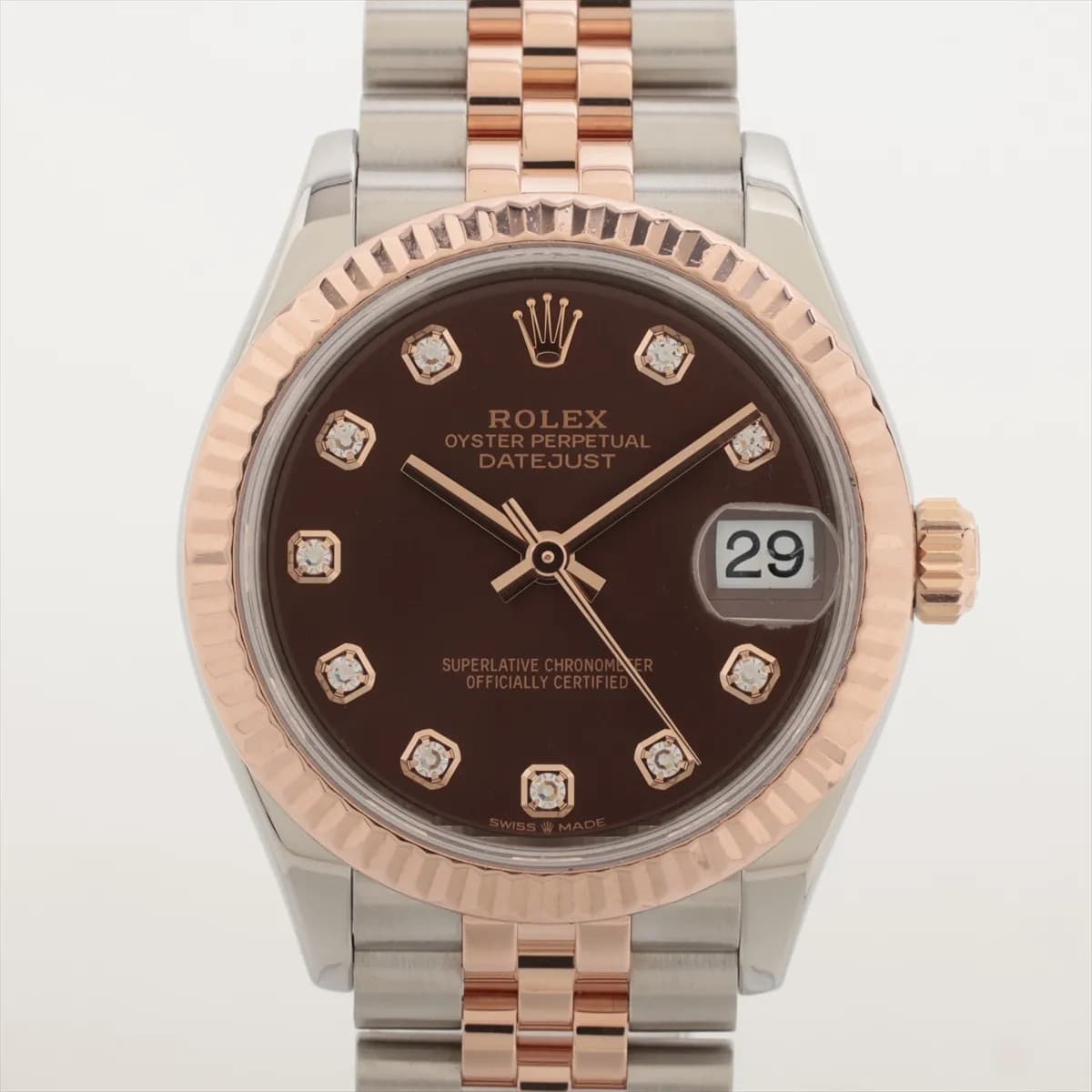Rolex Datejust 31 278271G PG×SS PG×SS AT Chocolate-Face jubilee bracelet