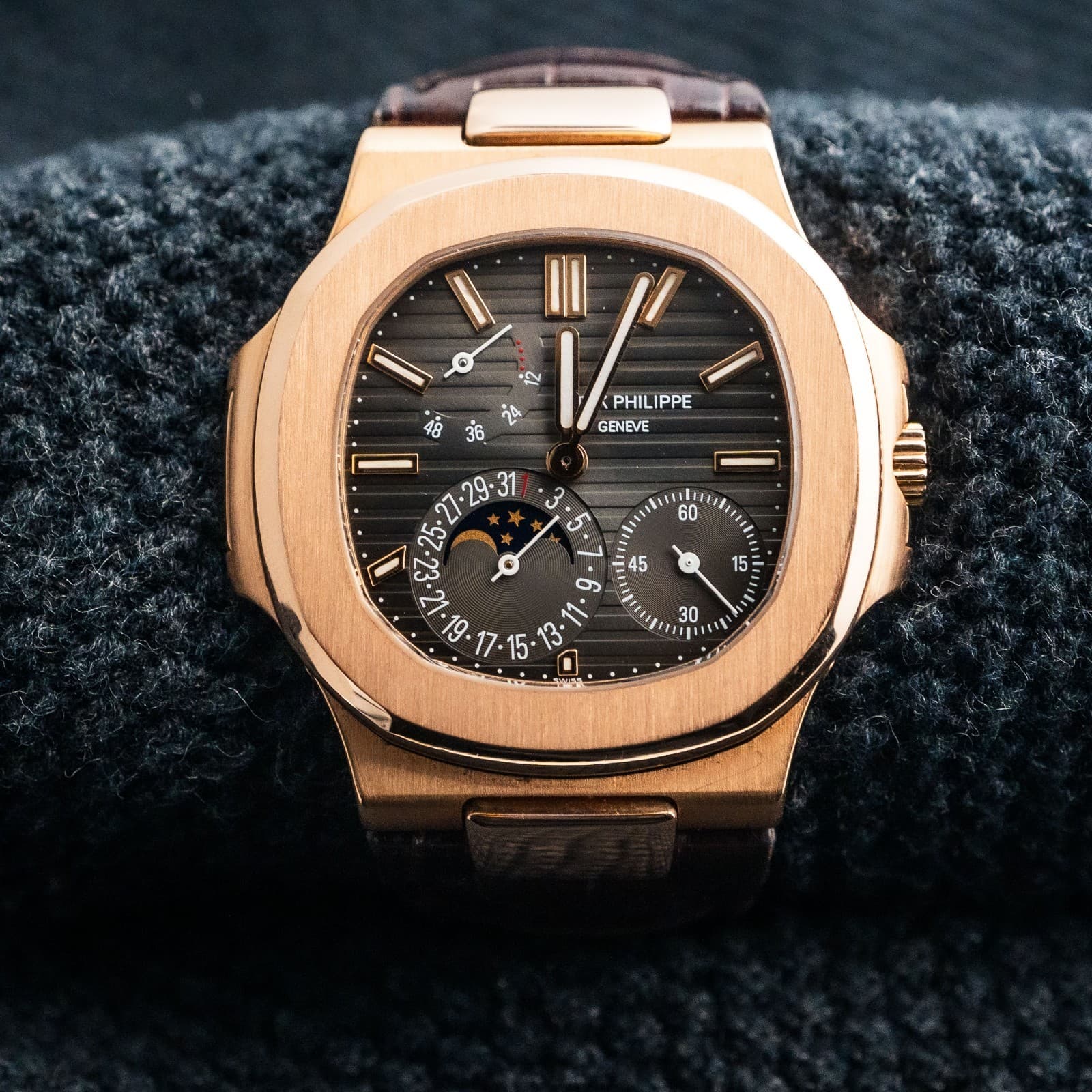 Patek Philippe Nautilus 5712R-001 Moon Phases Rose Gold 40MM Men’s Watch