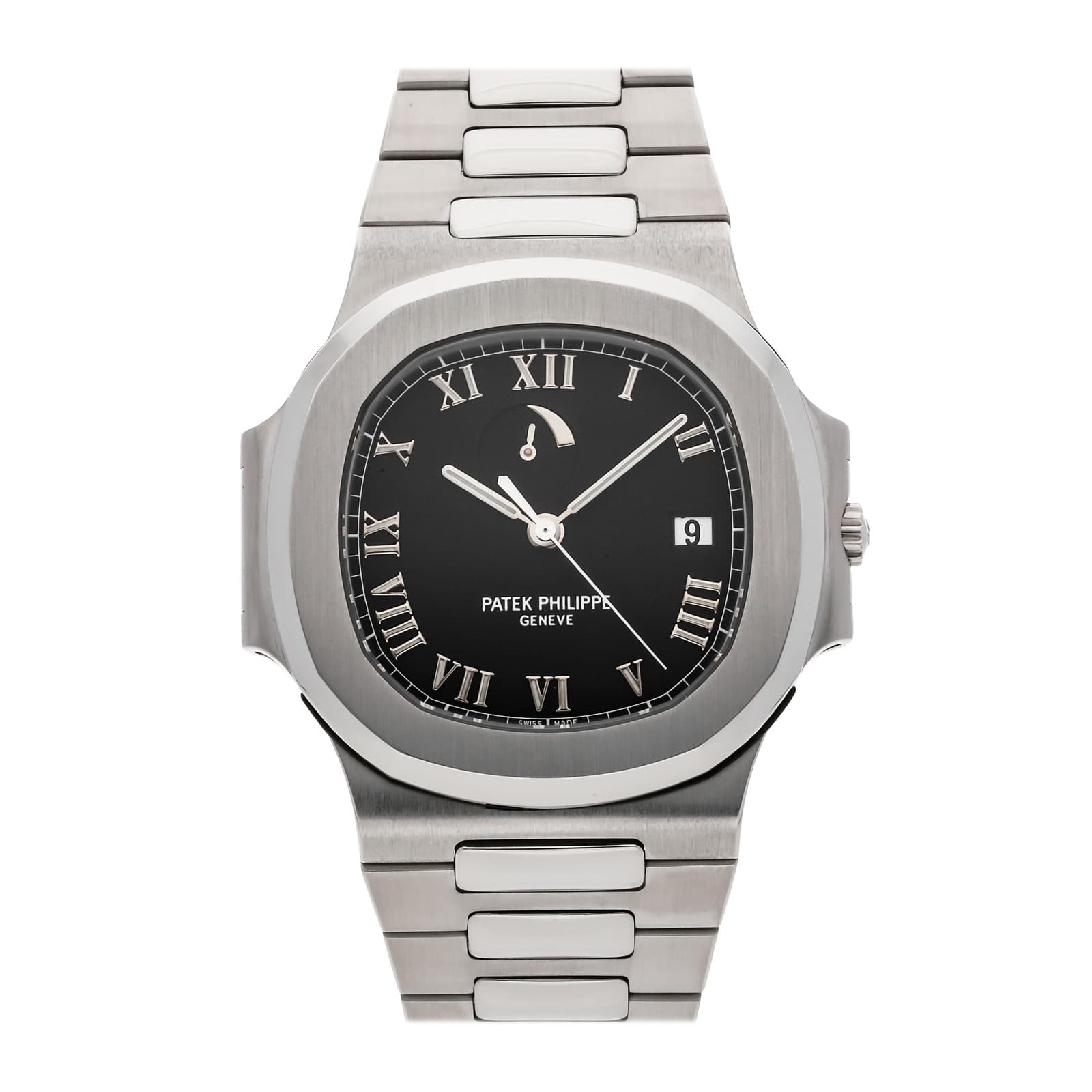 Patek Philippe Nautilus Power Reserve Steel Auto 42mm Black Roman 3710/1A-001