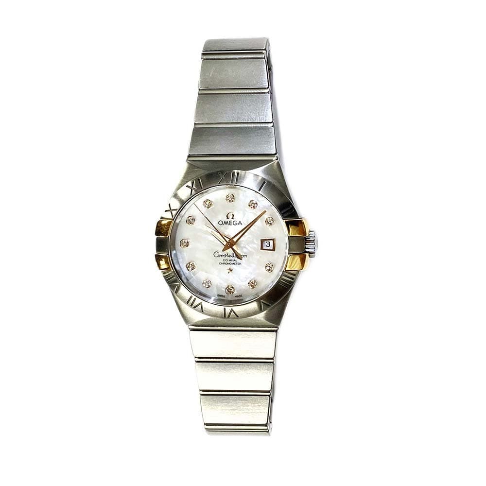 Omega Constellation 123.20.31.20.55.003 Rose Gold & SS White Dial Box & Paper
