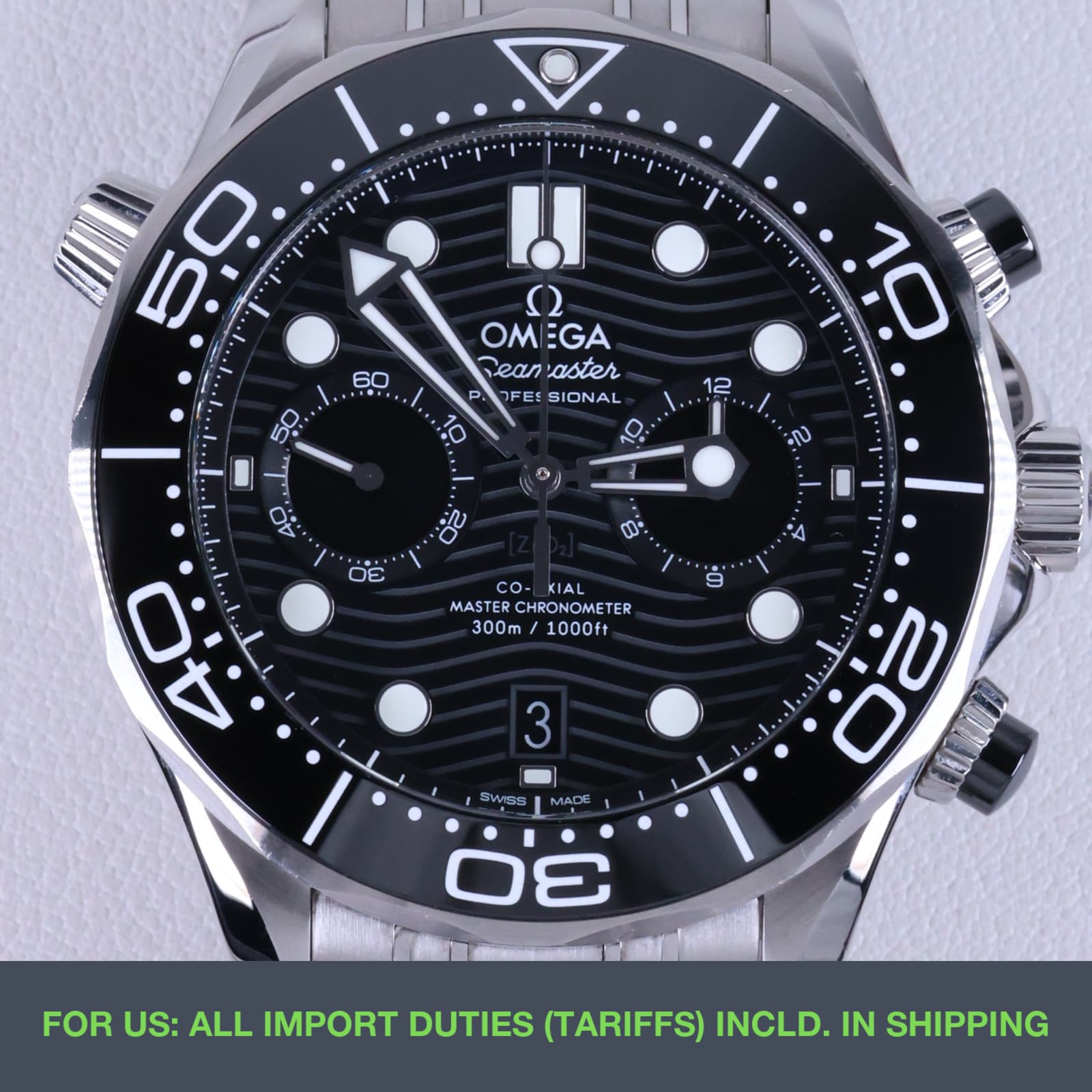 Omega Seamaster Diver 300M Chronograph 210.30.44.51.01.001 44mm Black Dial