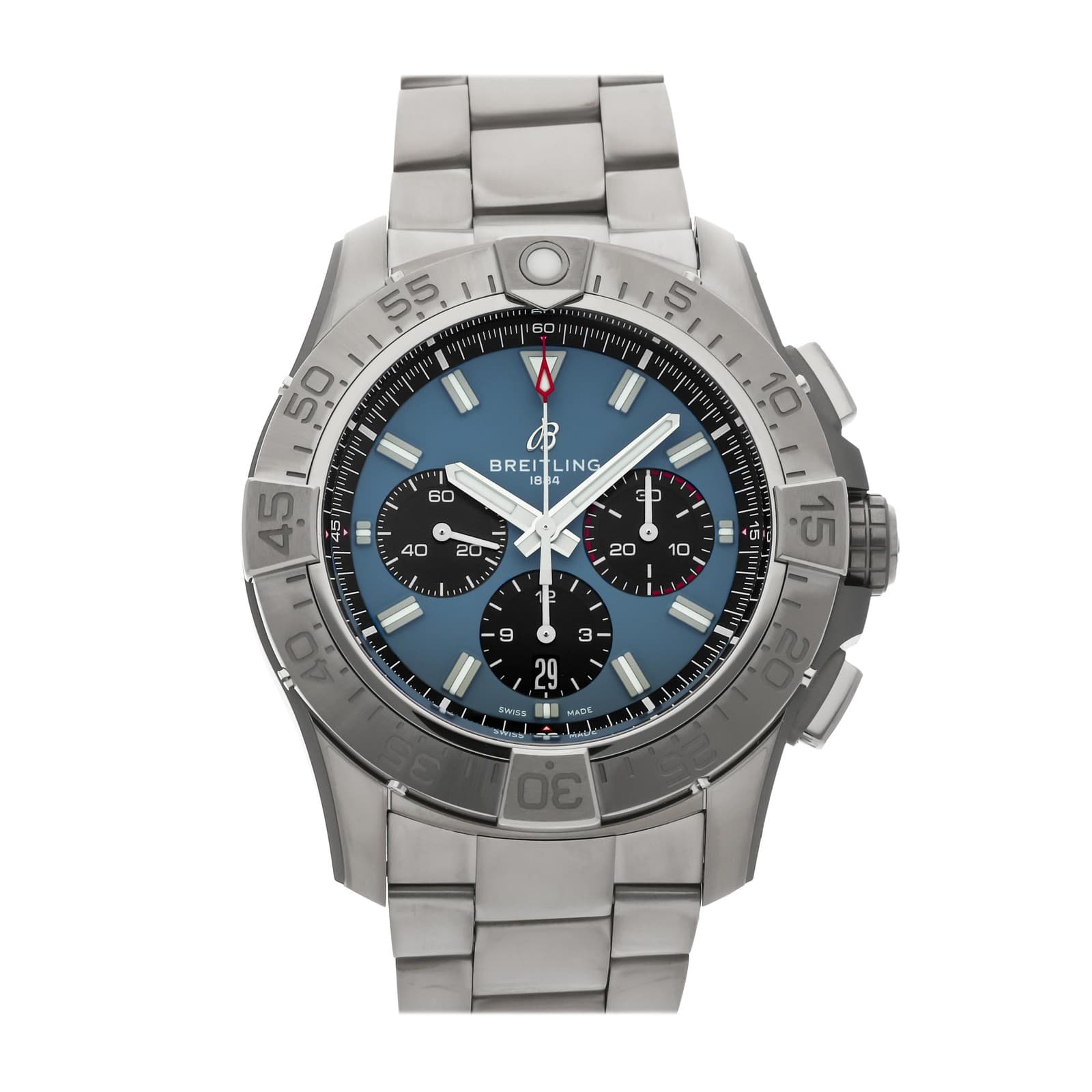 Breitling Super Avenger B01 Chrono Auto Titanium Mens 46mm Watch EB0148101C1E1