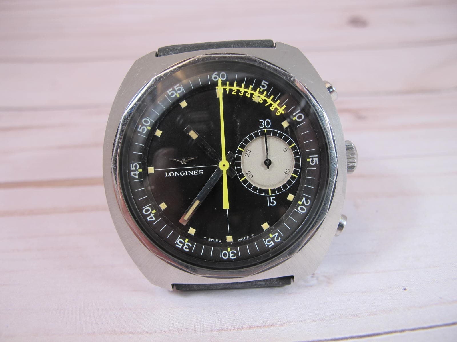LONGINES STEEL  CHRONOGRAPH 1968 NONIUS 8225-1 CALIBER 538   30CH JUST SERVICED