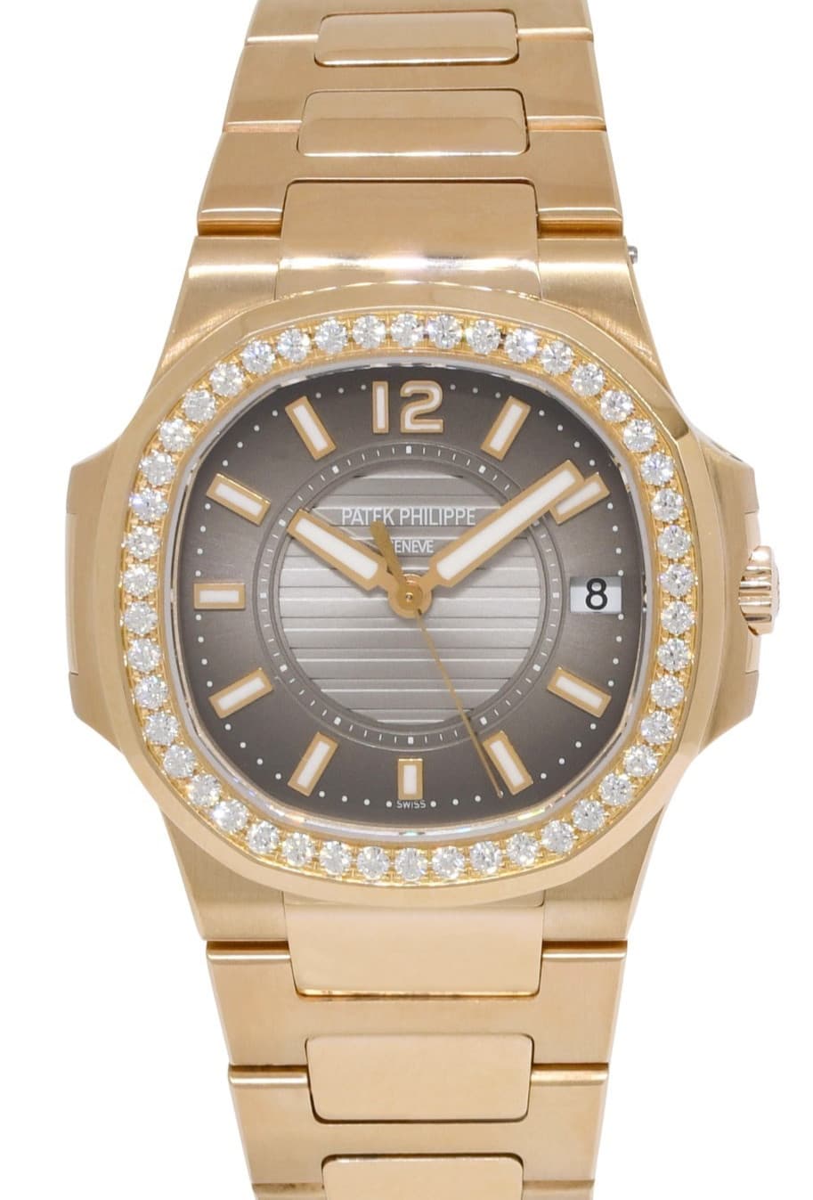 Patek Philippe Nautilus 18k Rose Gold & Diamond Ladies Watch 7010/1R