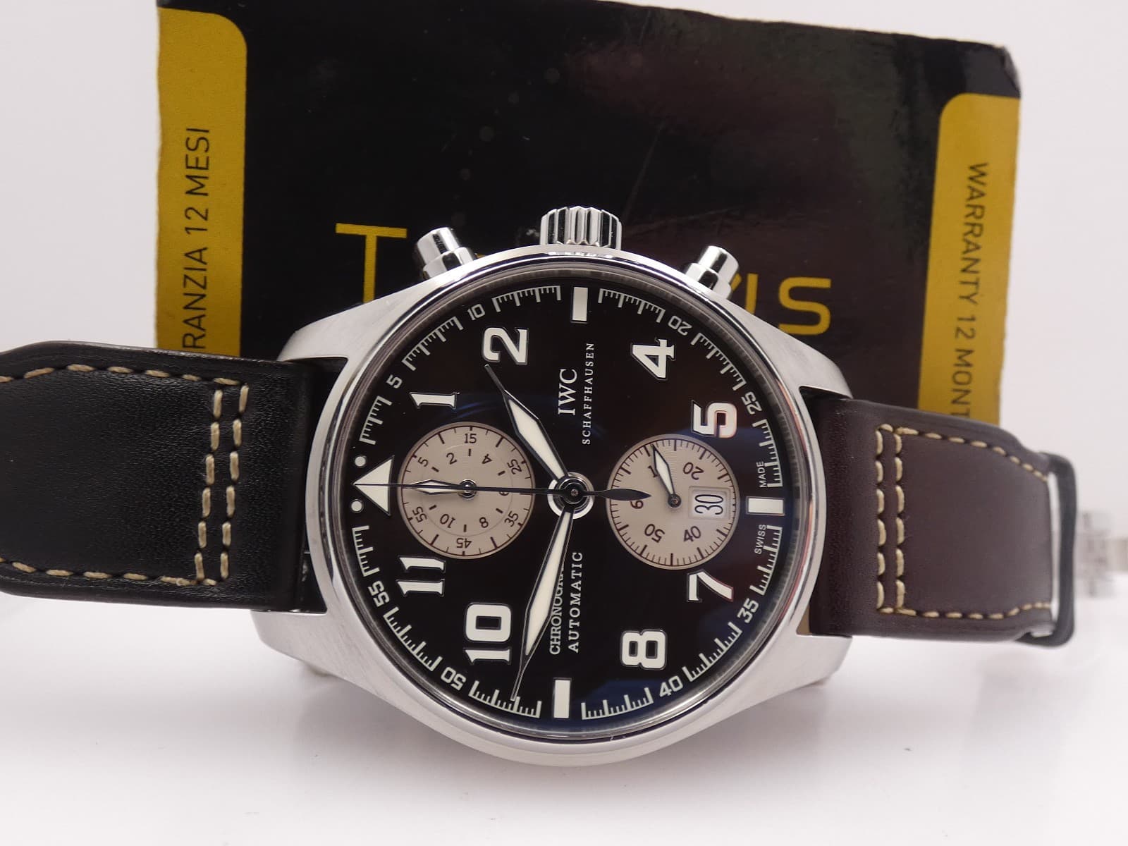 IWC PILOT SPITFIRE ANTOINE DE SAINT EXUPERY FLYBACK IW3878 AUTOMATIC CHRONOGRAPH