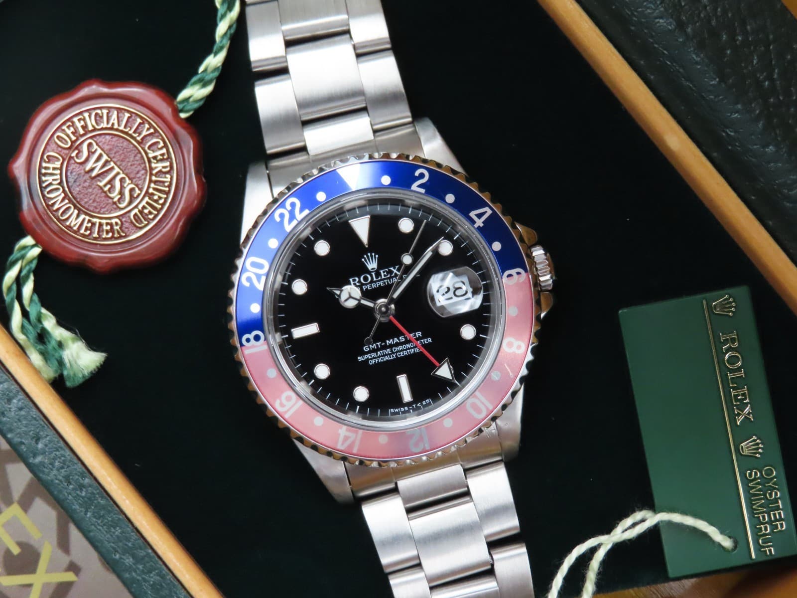 1991 Rolex GMT-Master 16700 "Pepsi" Oyster Bracelet Men's 40mm Wristwatch w/ Box