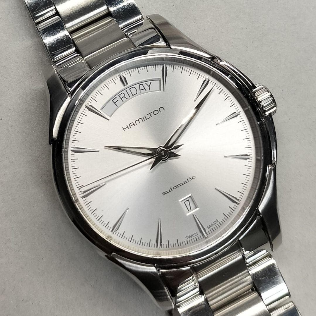 Hamilton Jazzmaster Day Date Watch Automatic Silver Dial From Japan