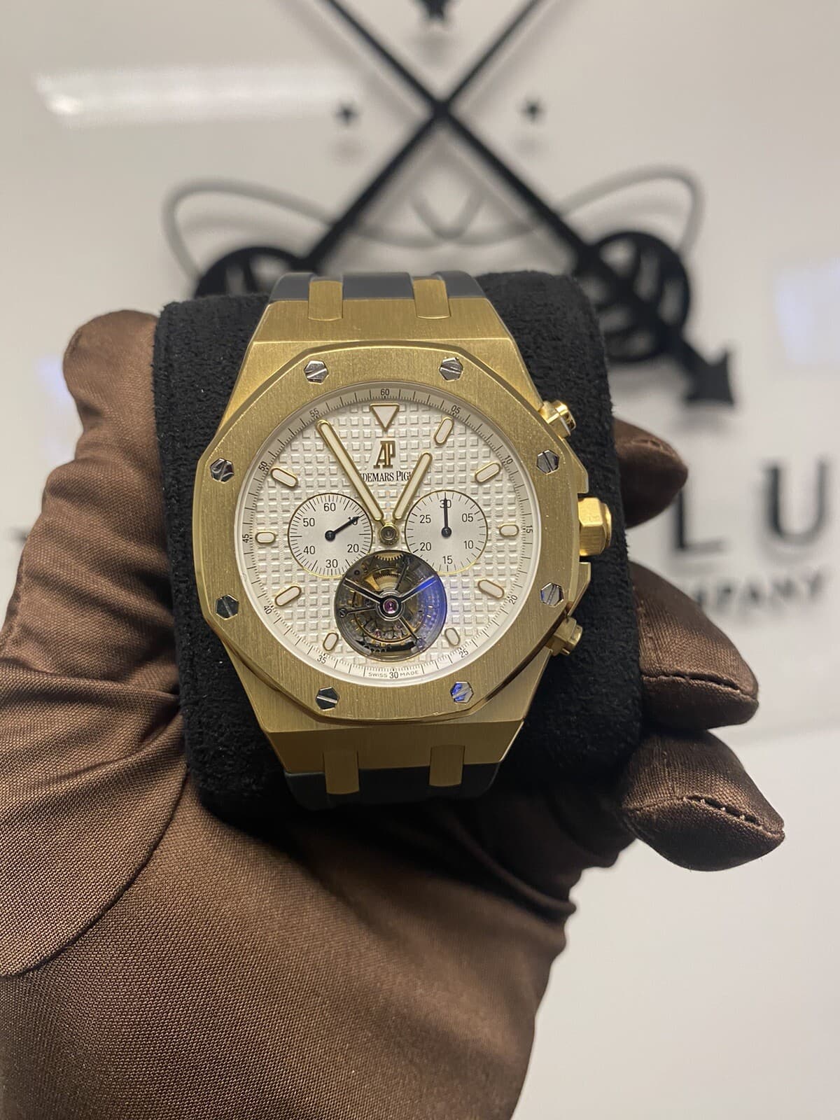Audemars Piguet Royal Oak Jumbo Tourbillon Chronograph Y/G 25977BA.OO.D088CR.01