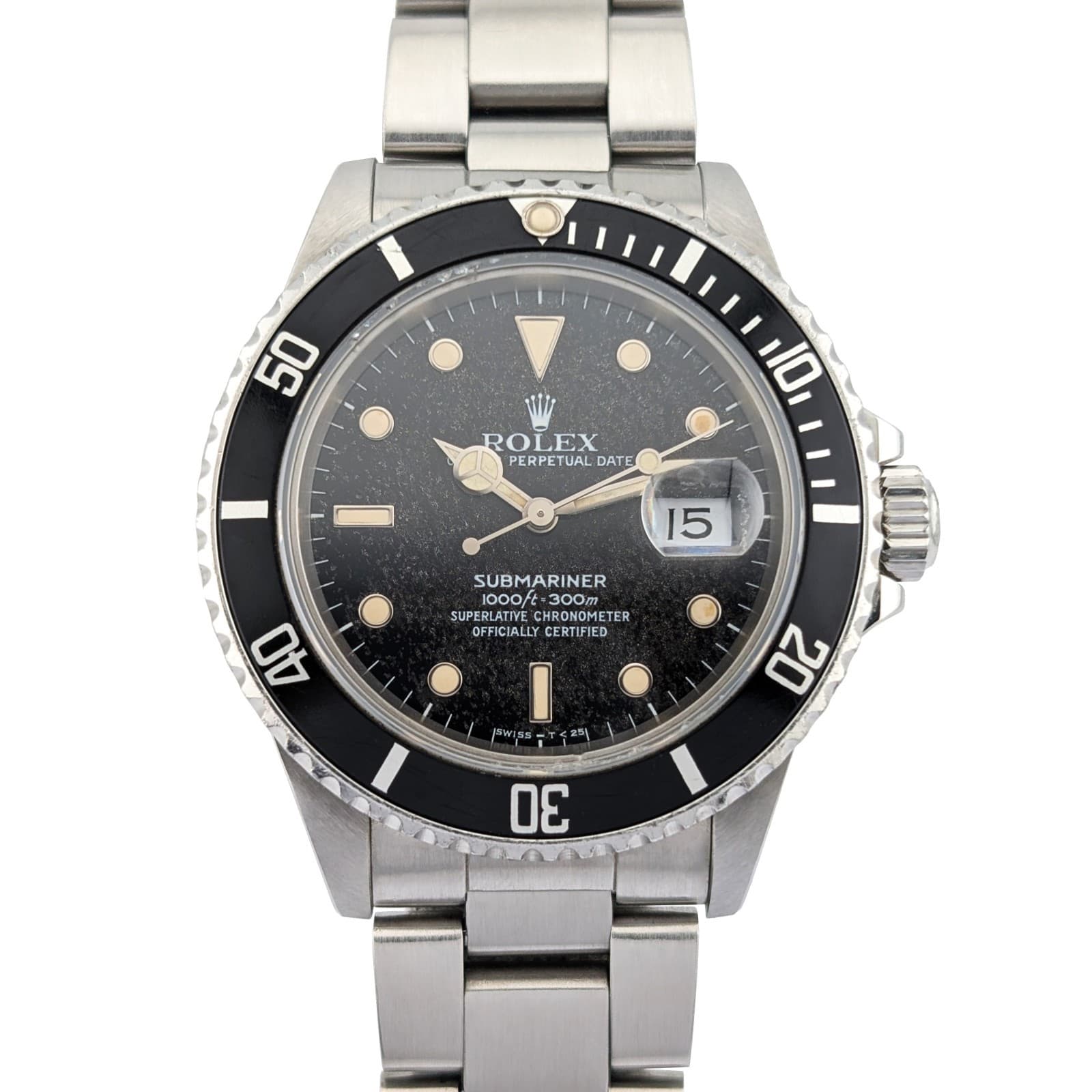 Rolex 168000 Submariner Date Triple Zero Patina 40mm 1988 R-Serial