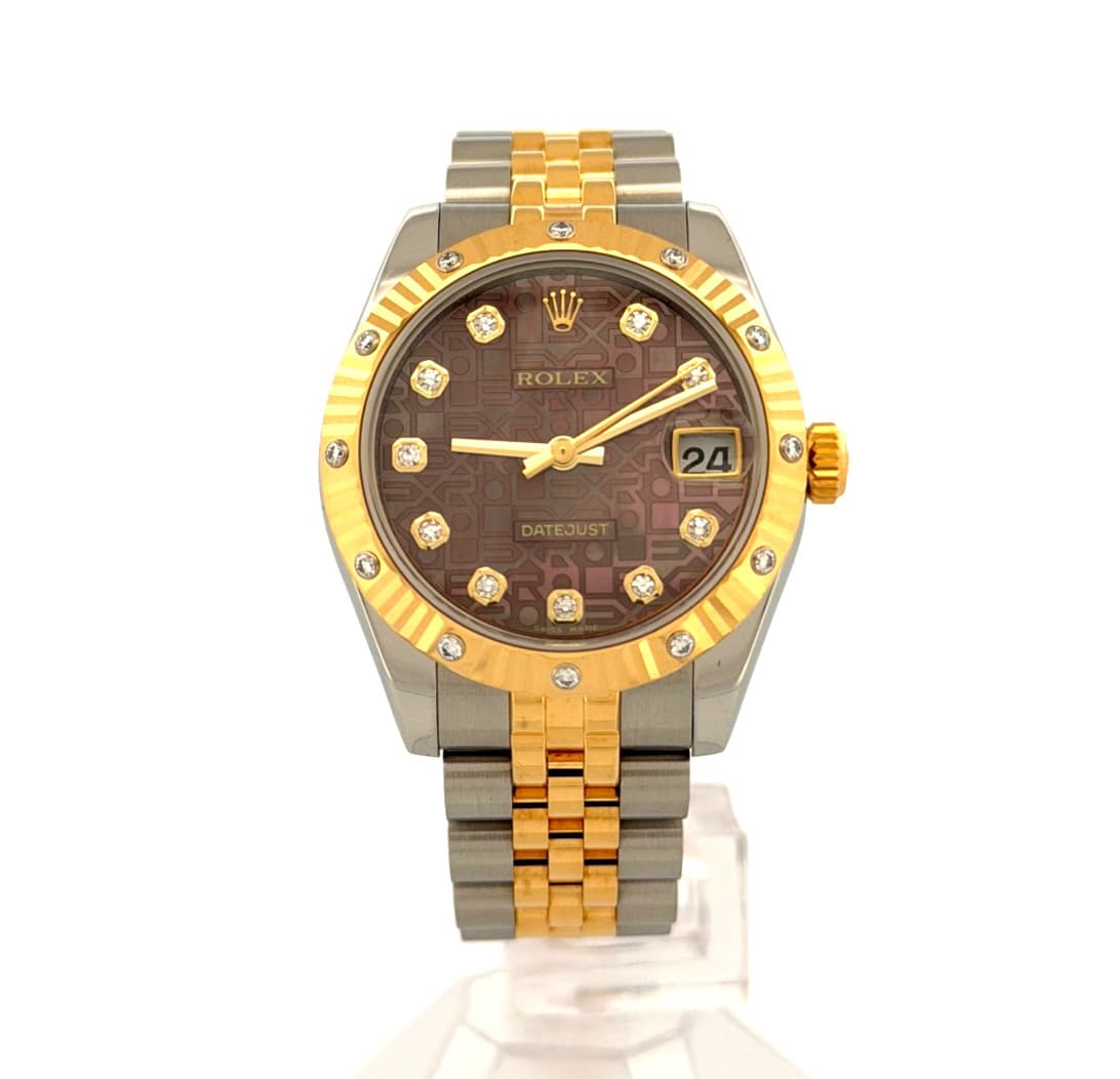 Rolex Datejust 31mm Two Tone MOP Jubilee Diamond Dial Ladies Watch 178313