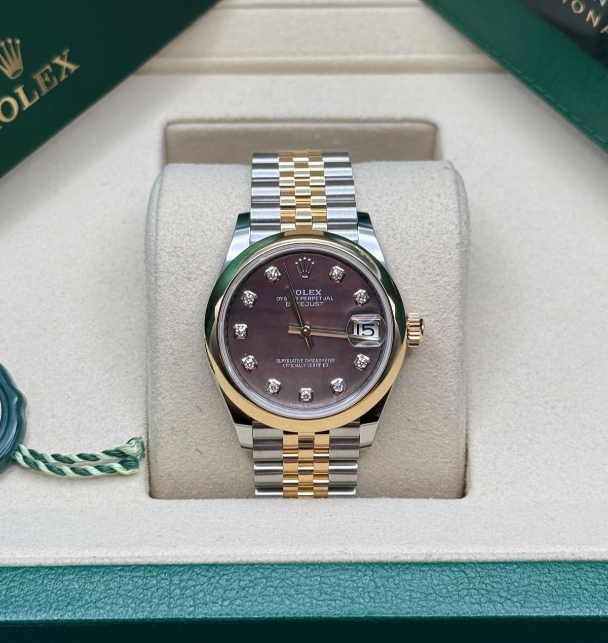 Rolex Datejust 31 NEW 2026 Tahitian Mother of Pearl Two Tone Yellow Jubilee
