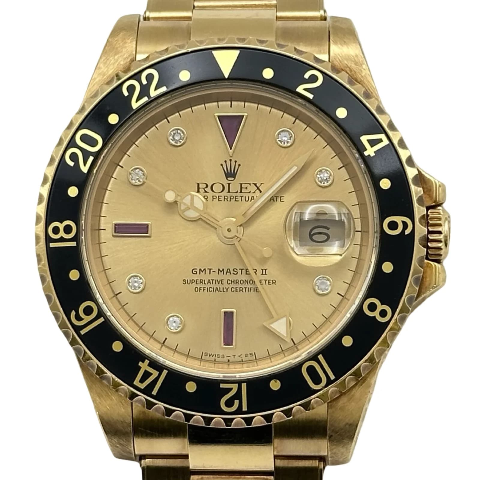 Rolex GMT Master 2 16718rg Gold Automatic Men's Watch Used