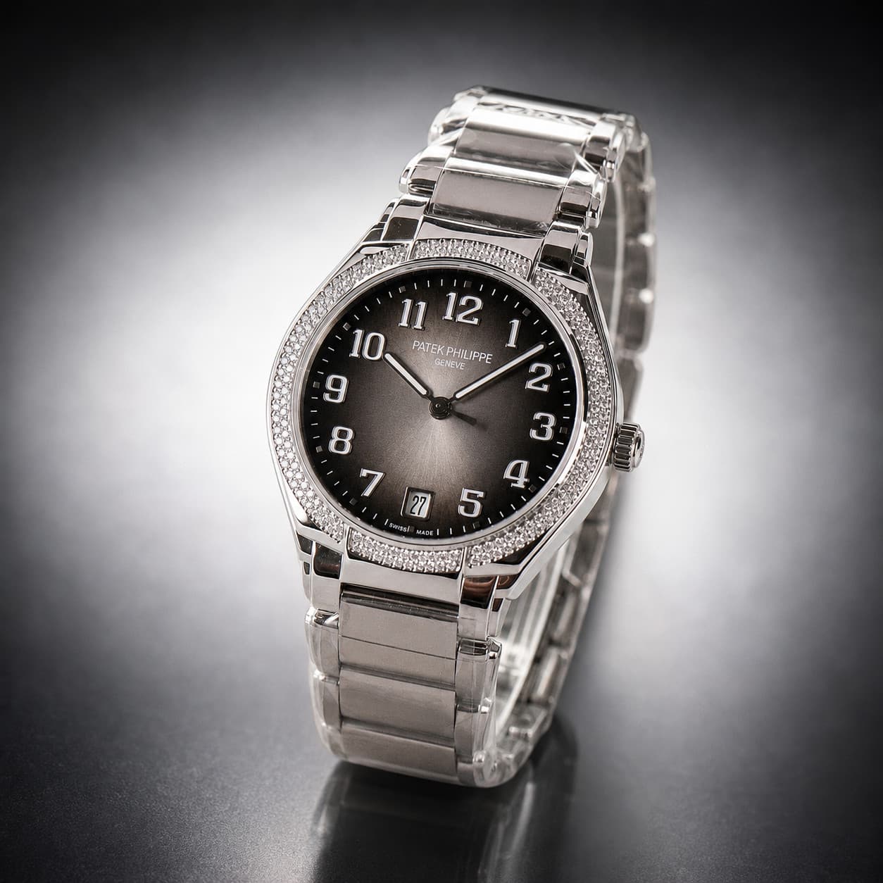 Patek Philippe Twenty~4 Automatic 7300/1200A-010 Diamond Gray Dial Steel 36mm