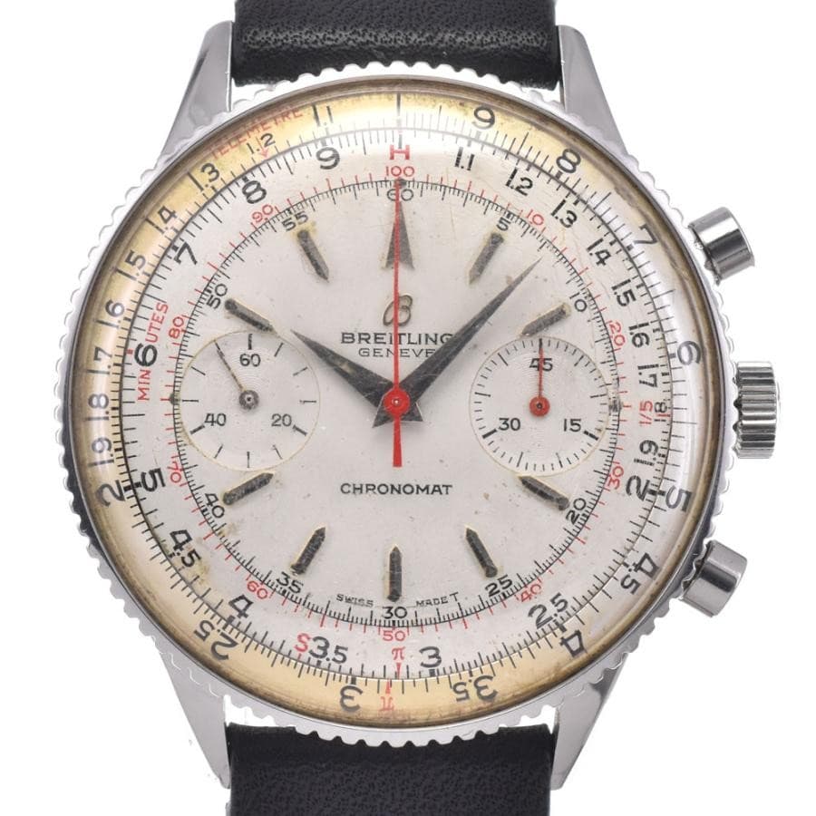 Breitling Vintage Chronomat Chronograph Silver Manual Men's Watch #AOHW1695
