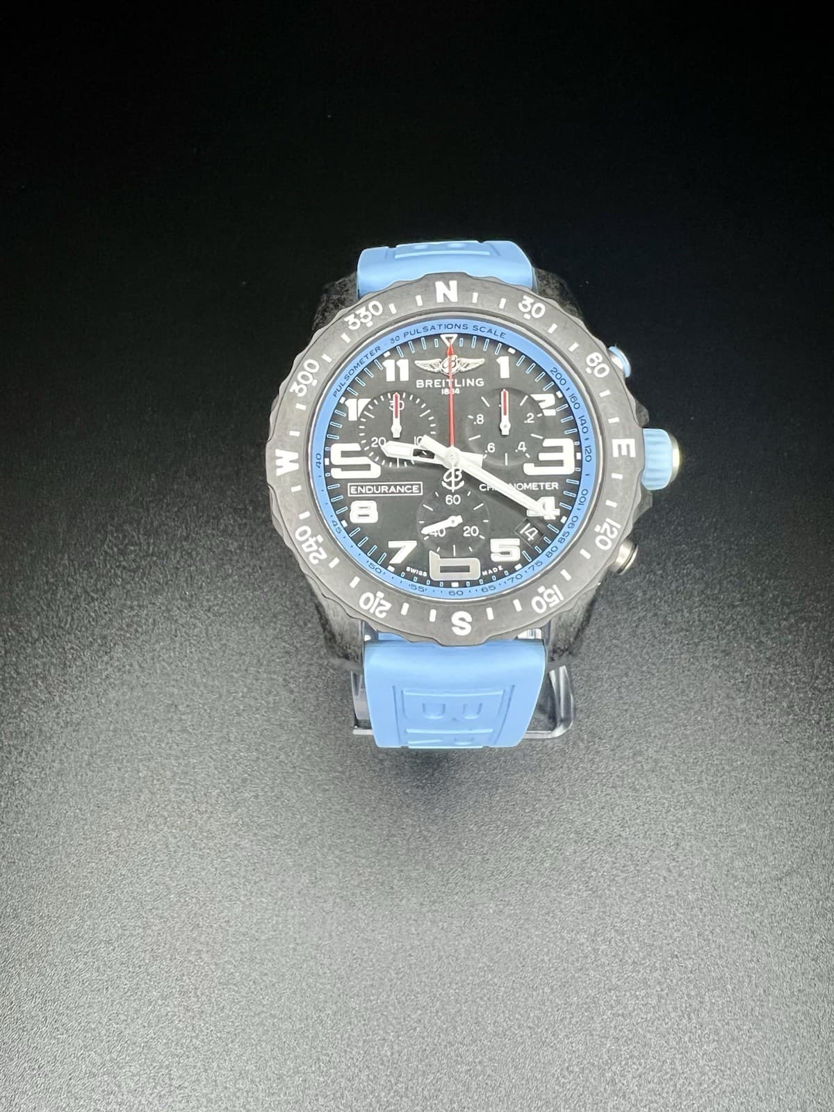 Breitling Endurance Pro 44 Baby Blue  x824 Mint Box and Papers and Card Perfect