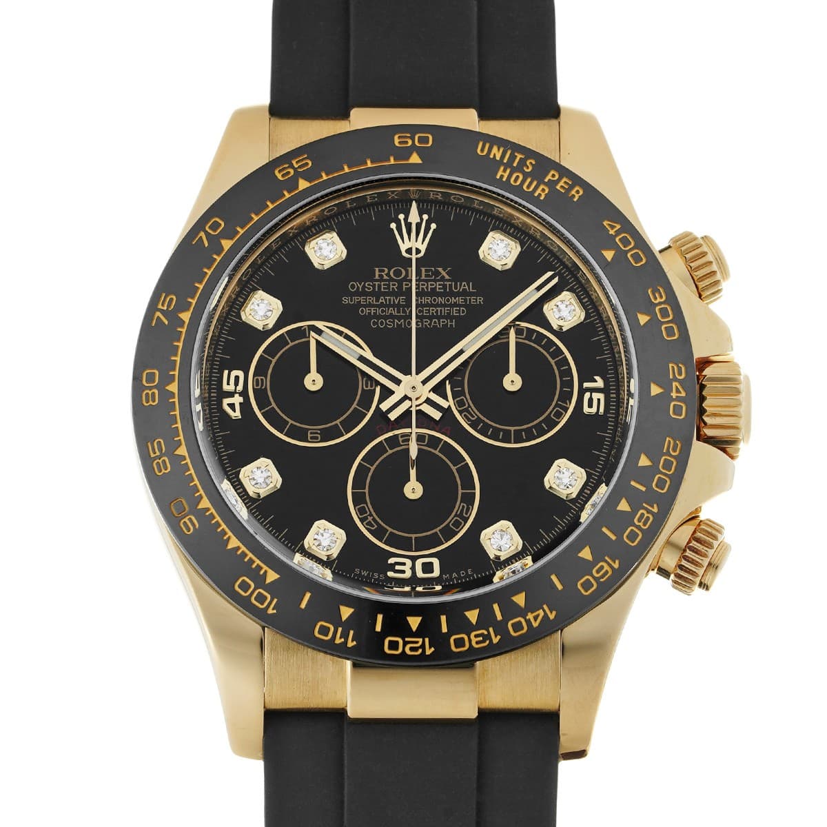 ROLEX Cosmograph Daytona 116518LNG black/diamond WATCH 734289