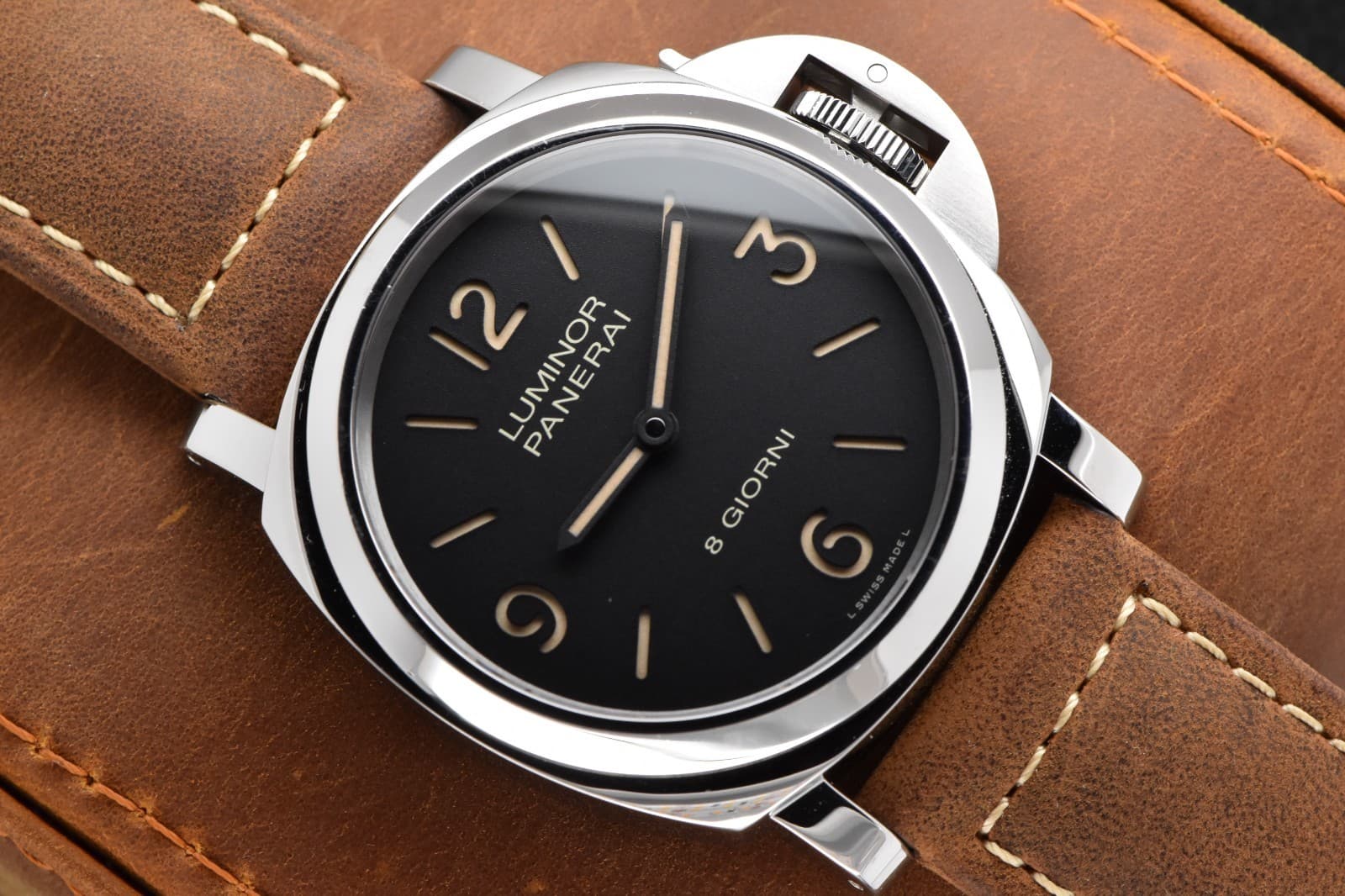 2022 Panerai Luminor 8 Giorni 44mm Steel Black Dial PAM00914 Set