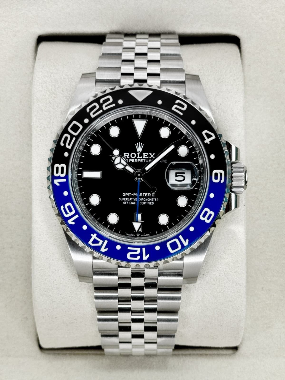 NEW 2026 Rolex GMT-Master II "Batgirl" 40mm 126710BLNR Jubilee (NEW STYLE CARD)