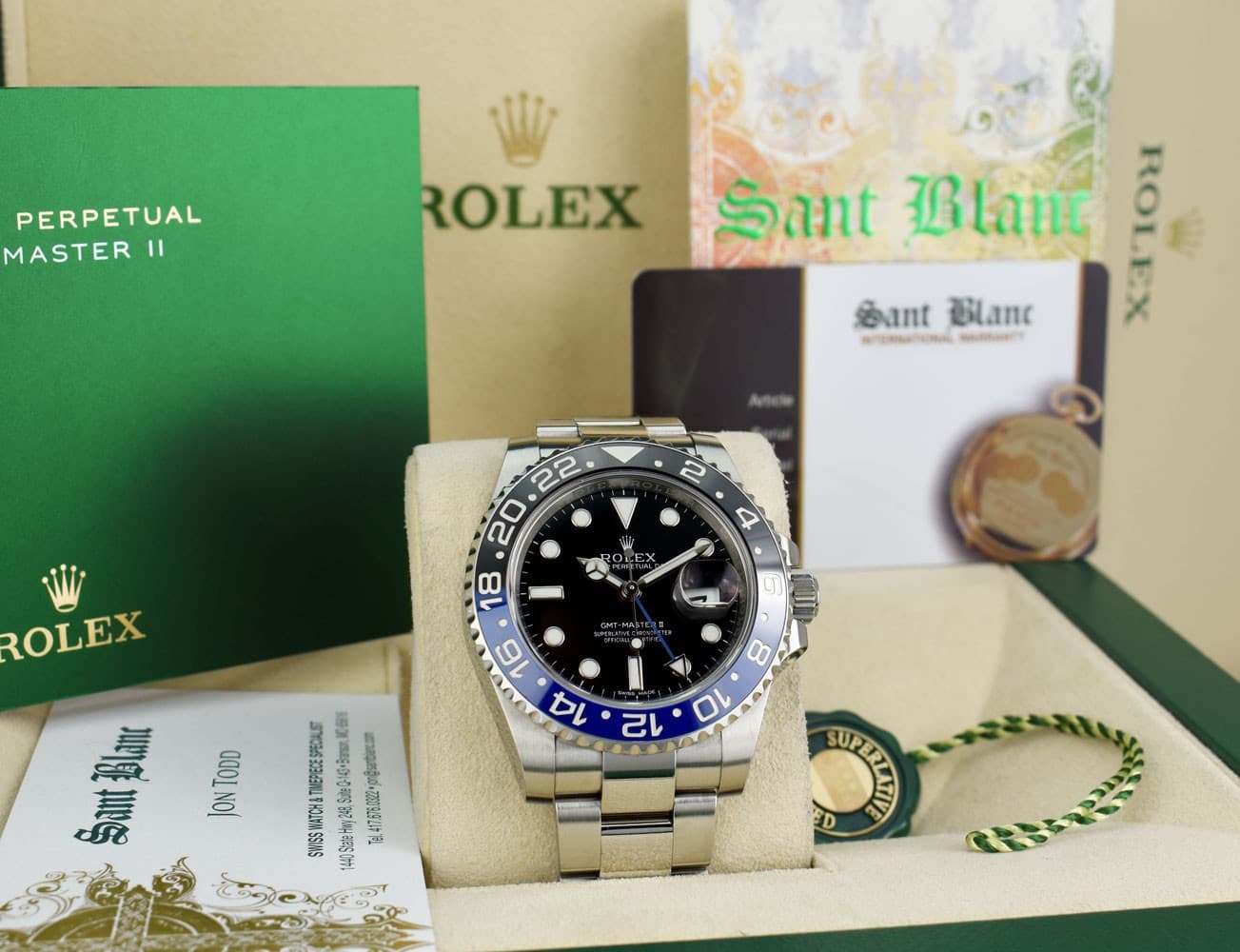 ROLEX - Stainless Steel GMT Master II Black Blue Batman 116710 BLNR - SANT BLANC