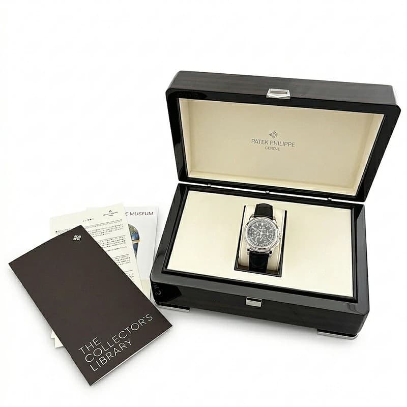 Patek Philippe 5970P Platinum Black Dial Perpetual Calendar Chronograph Watch
