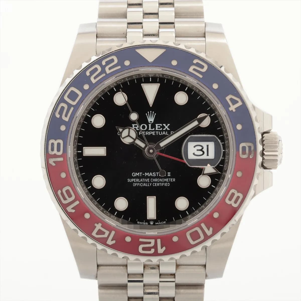 Rolex GMT Master II 126710BLRO SS SS AT black dial jubilee bracelet
