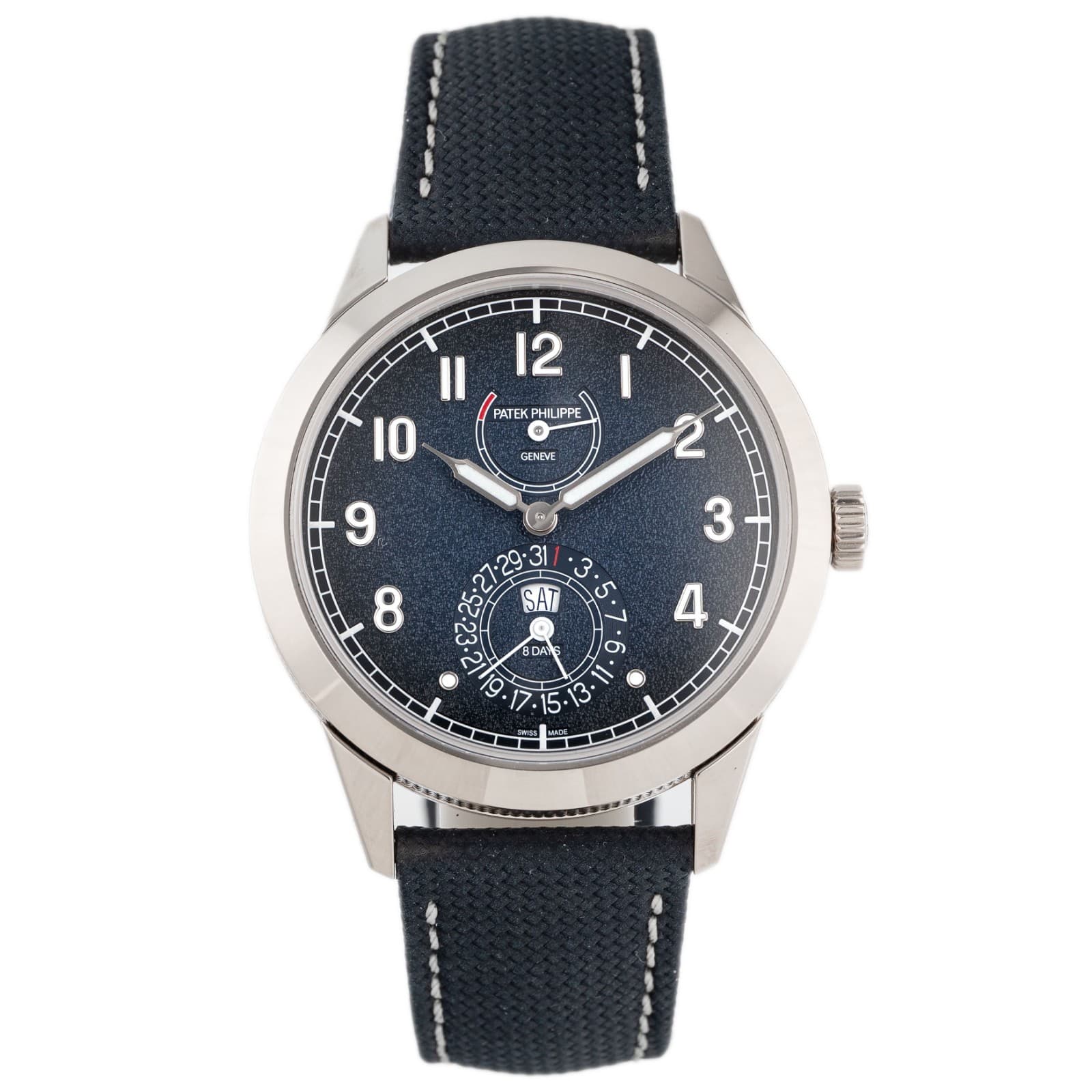 Patek Philippe Complications Calatrava White Gold Blue 41mm 5328G-001 Full Set