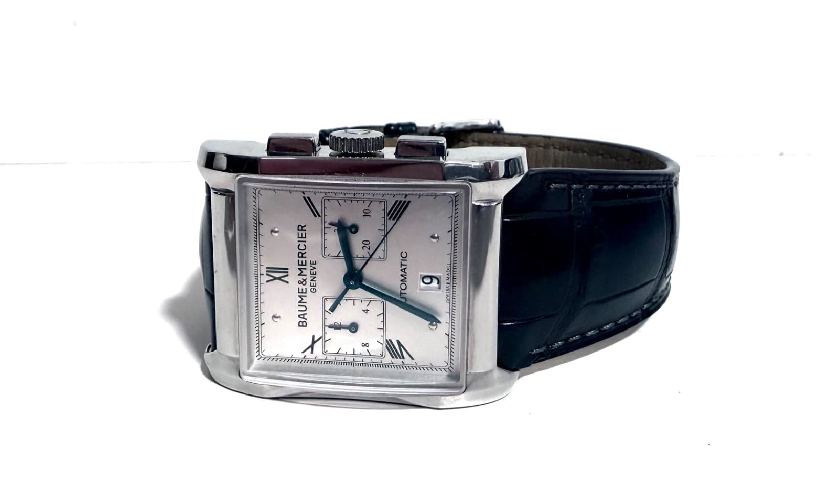 BAUME ET MERCIER HAMPTON MOA10032 SWISS AUTOMATIC CHRONOGRAPH WATCH 46 MM NEW