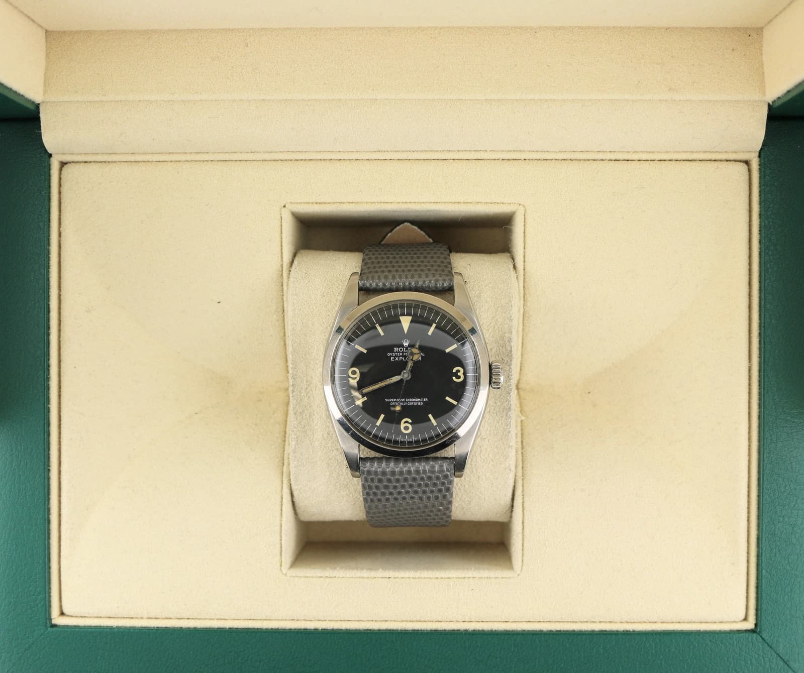 1955 Rolex Explorer 6610 Black Dial Leather Strap No Papers 36mm
