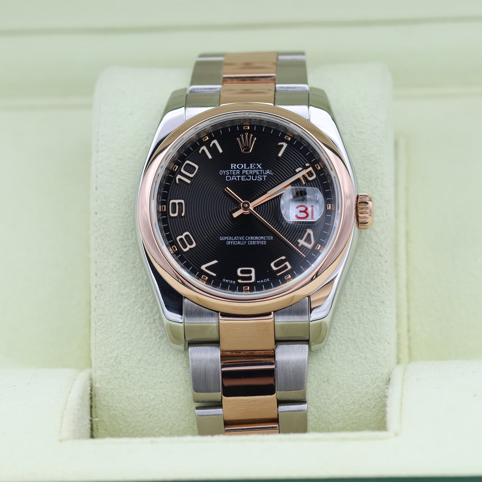 Rolex Datejust ref. 116201 - Concentric Black Dial - Oyster Bracelet