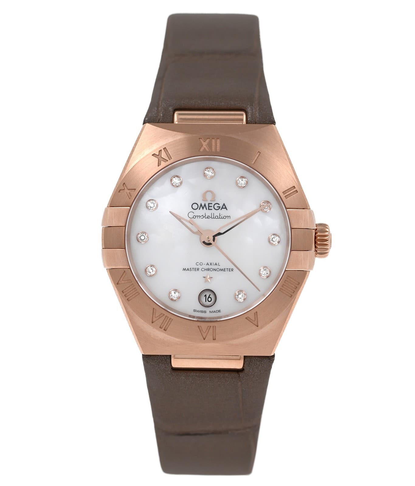Omega Constellation 131.53.29.20.55.002 Diamonds MOP 59 Gr. 18k Gold 29MM Ladies