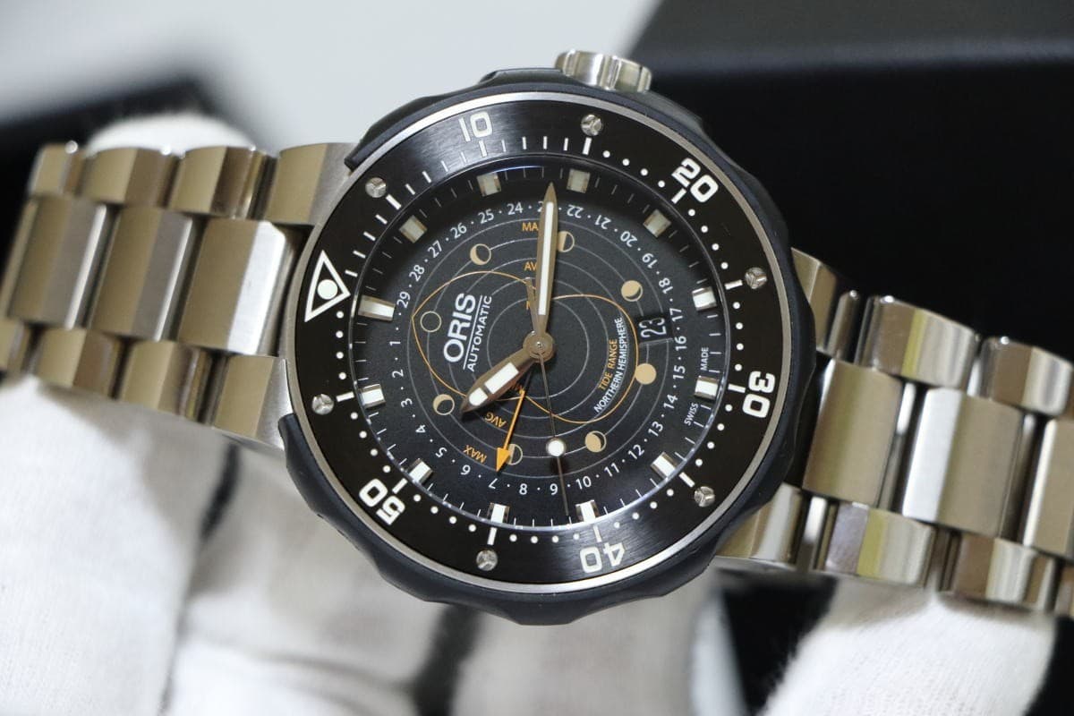 Oris ProDiver Pointer Moon Automatic Titanium Black 49mm - 01 761 7682 7154-Set