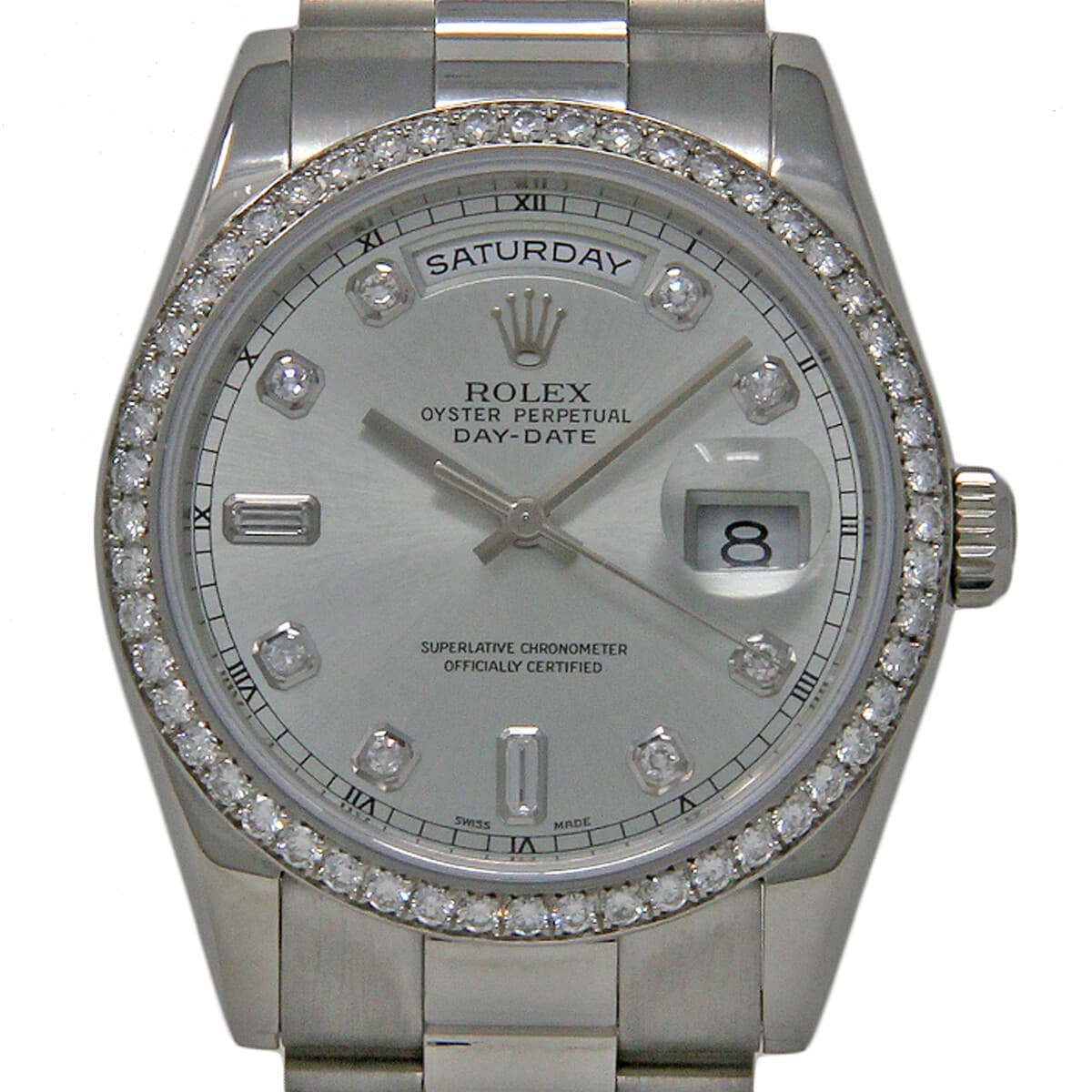 Rolex Day-Date President 36mm 118346 Platinum Diamond 2000 #1726