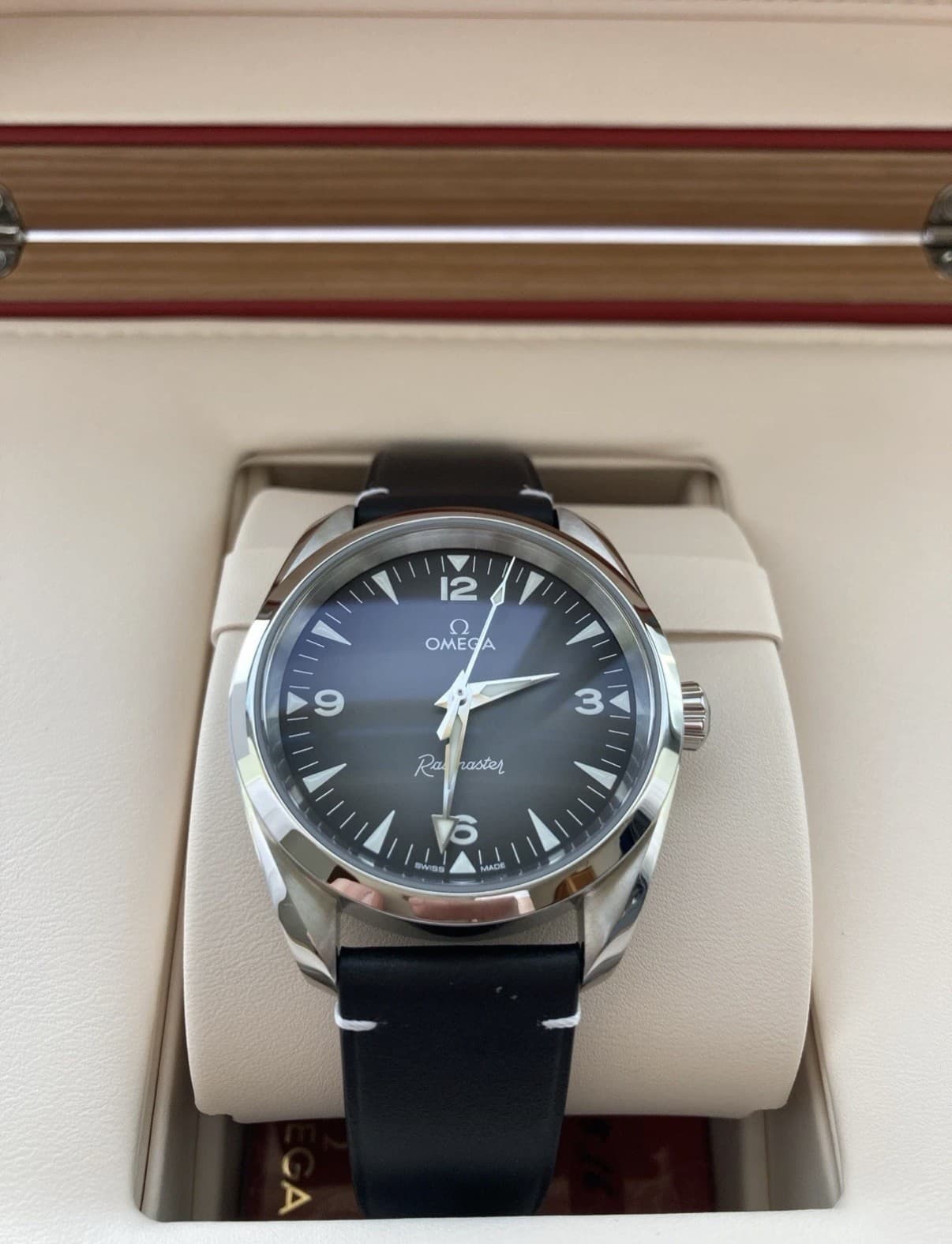 OMEGA Railmaster 38mm 235.12.38.20.06.001 Grey Dial Leather Strap