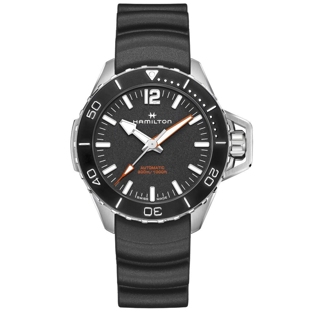 HAMILTON Khaki Navy Frogman H77825330 Black Auto 300M Men's Watch New in Box