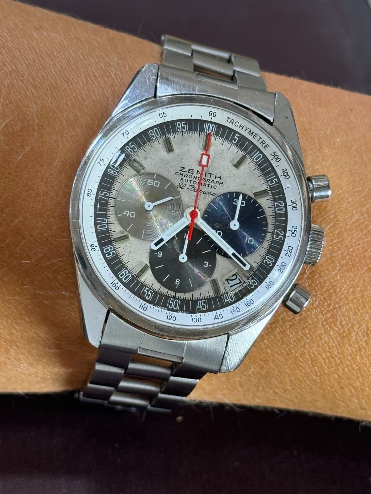 Zenith A386 El Primero Chronograph Automatic Cal.3019 PHC Mens 38mm Rare Swiss