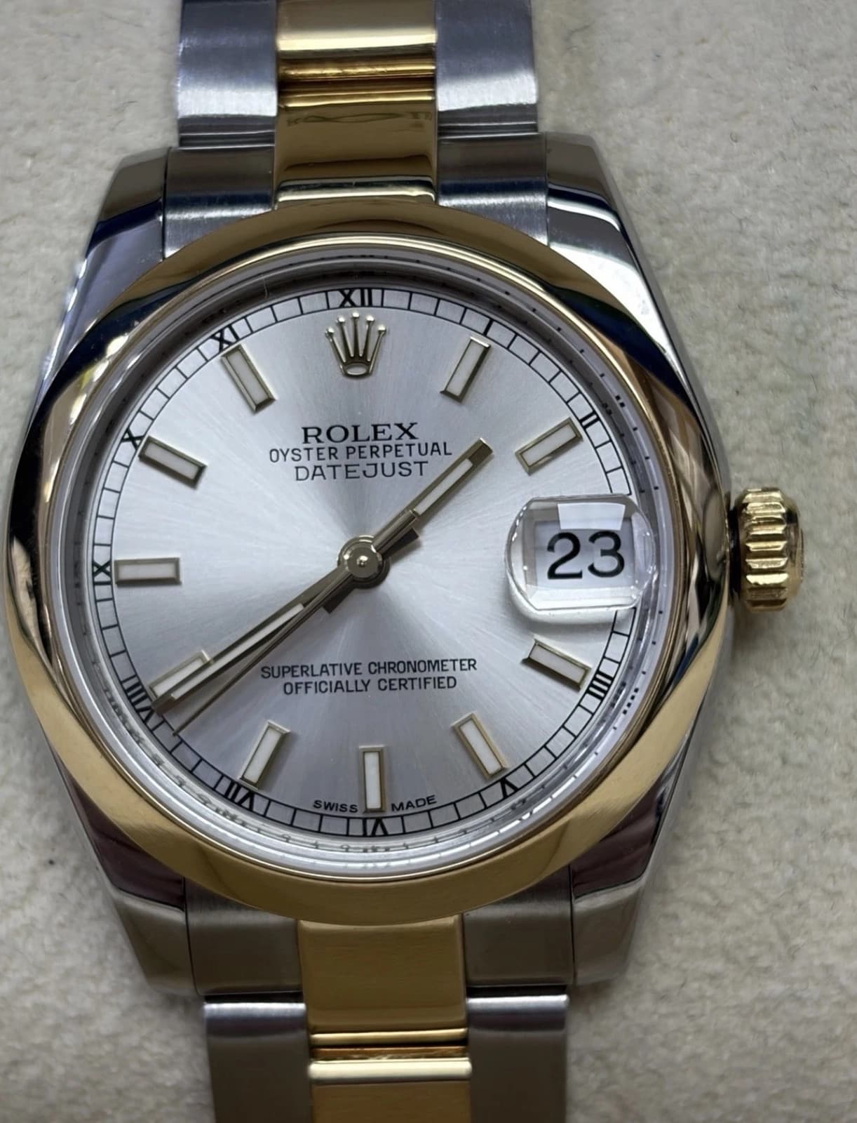 2016 Rolex Datejust 178243 Silver Dial on Oyster Complete