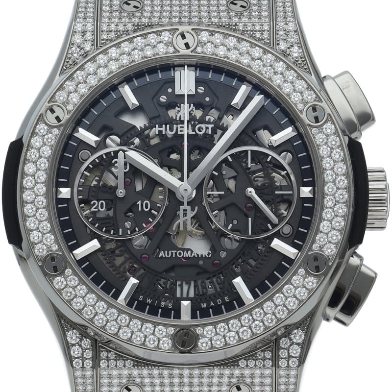 Hublot AERO FUSION TITANIUM PAVE 525.NX.0170.LR.1704 45mm Automatic #LPW2096