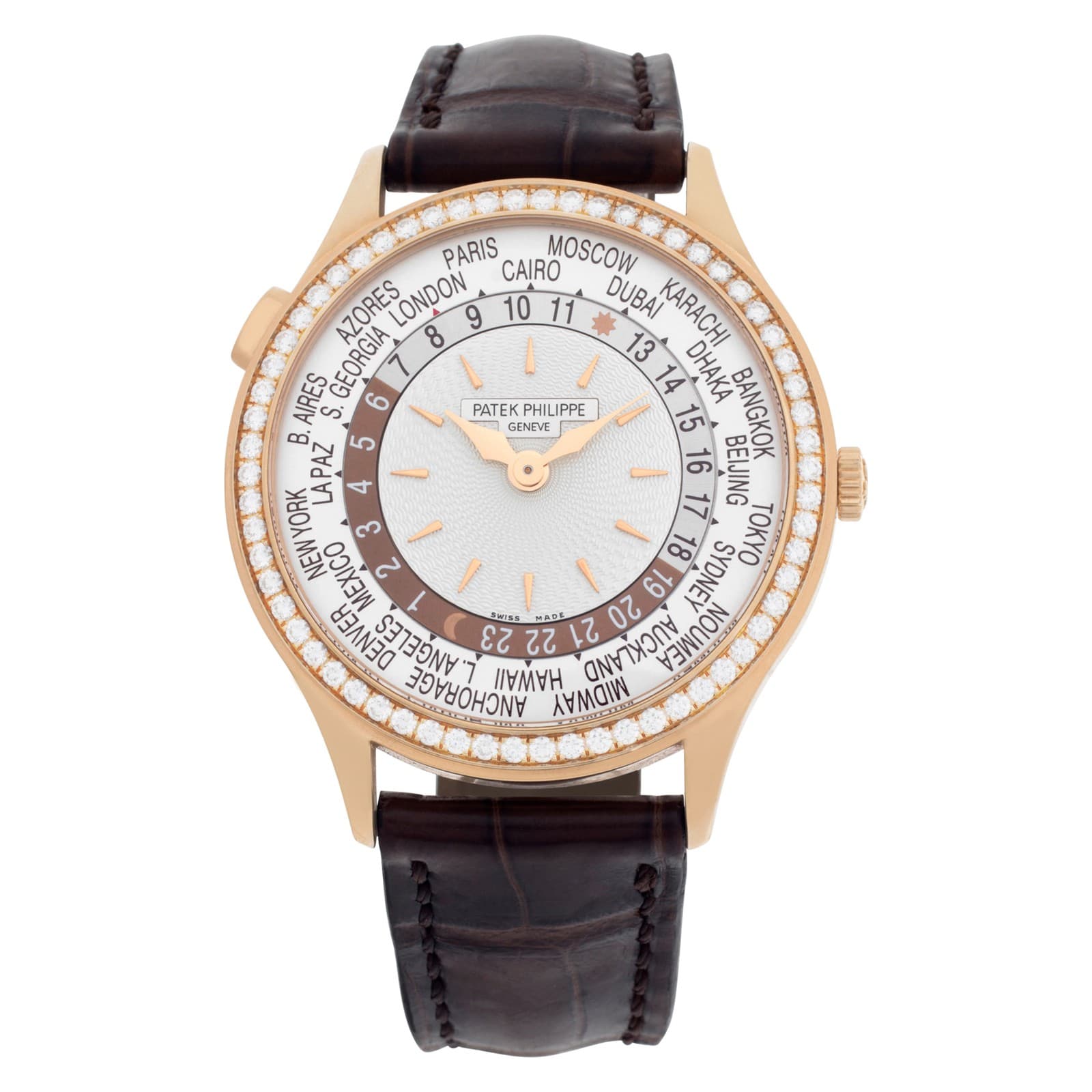 Patek Philippe World Time 7130R 18k rose gold Silver dial 36mm Automatic watch