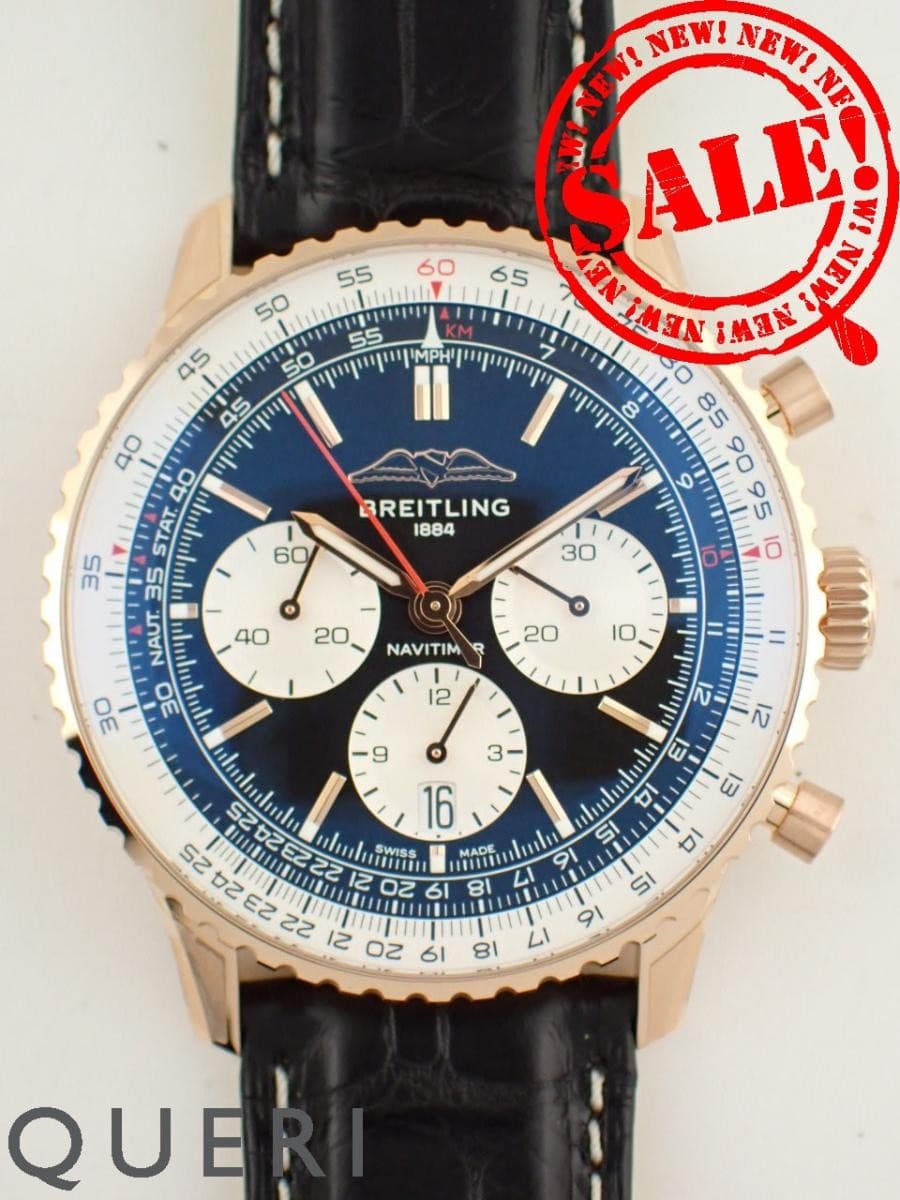 BREITLING Navitimer B01 Chronograph 43 18K Rose Gold RB0138211B1P1 TO301417