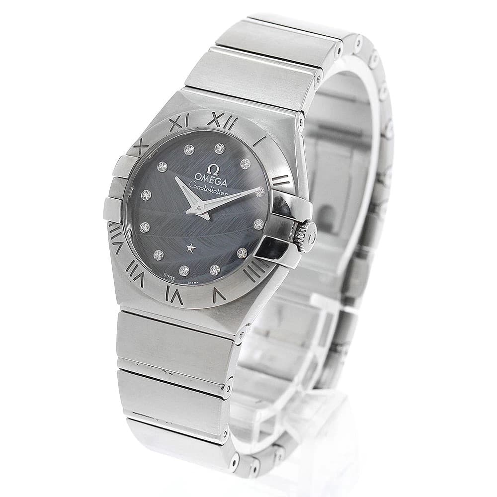 OMEGA WATCH CONSTELLATION BRUSH 12P DIAMOND 123.10.27.60.53.001 QUARTZ WOMEN'S