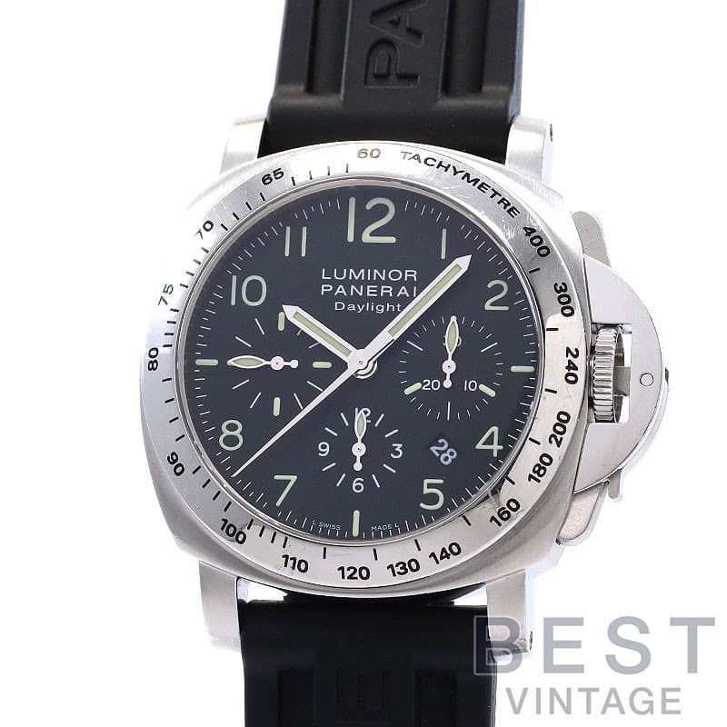 Panerai Luminor Chrono Daylight 44MM PAM00196 Stainless Steel 2005 Men's #BVW442