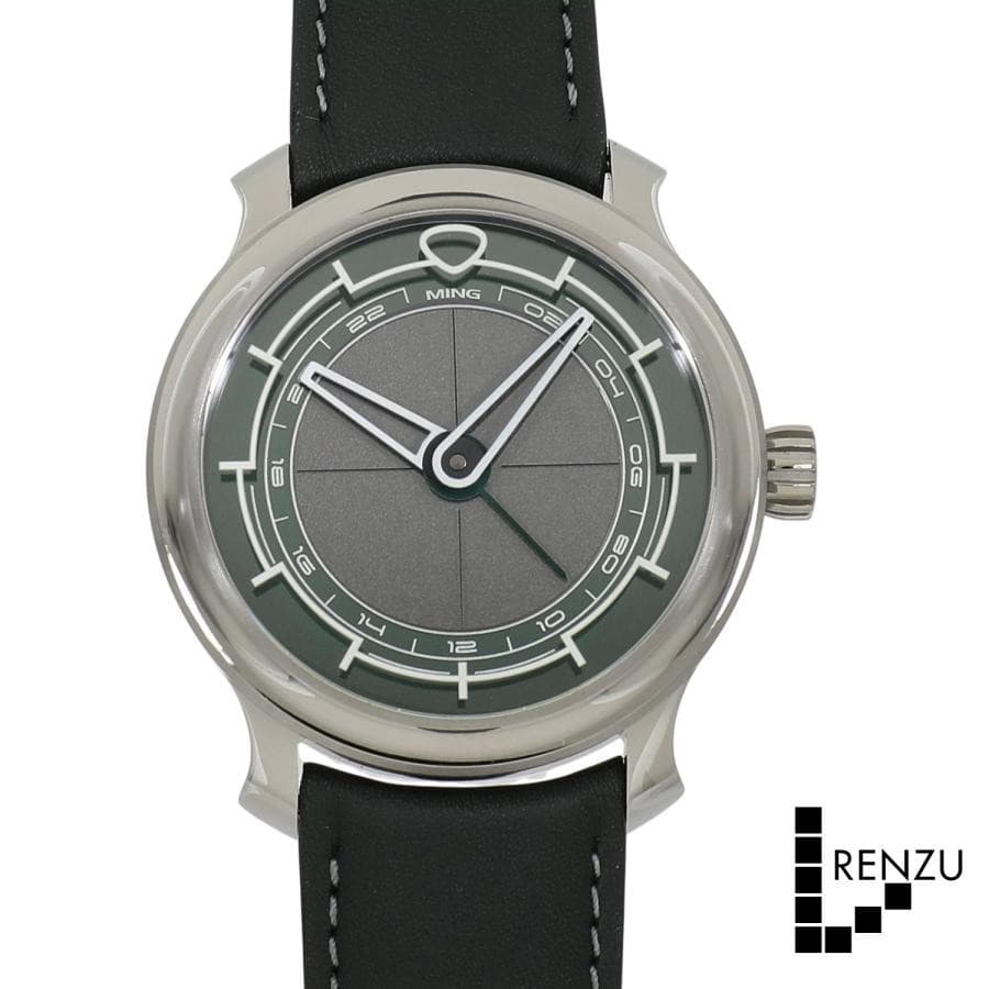 MING 22 Series 22.01 GMT Kyoto Titanium 38mm Gray × Dark Green Dial #RZW257