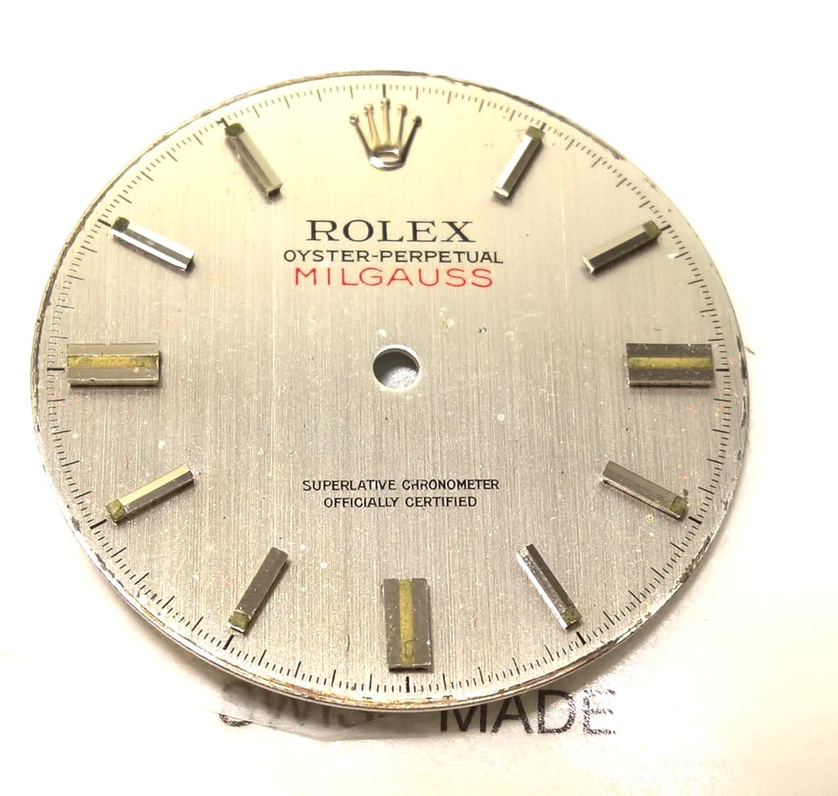 ULTRA RARE VINTAGE ROLEX MILGAUSS 1019 WHITE TRIXXIO DIAL USED CONDITION
