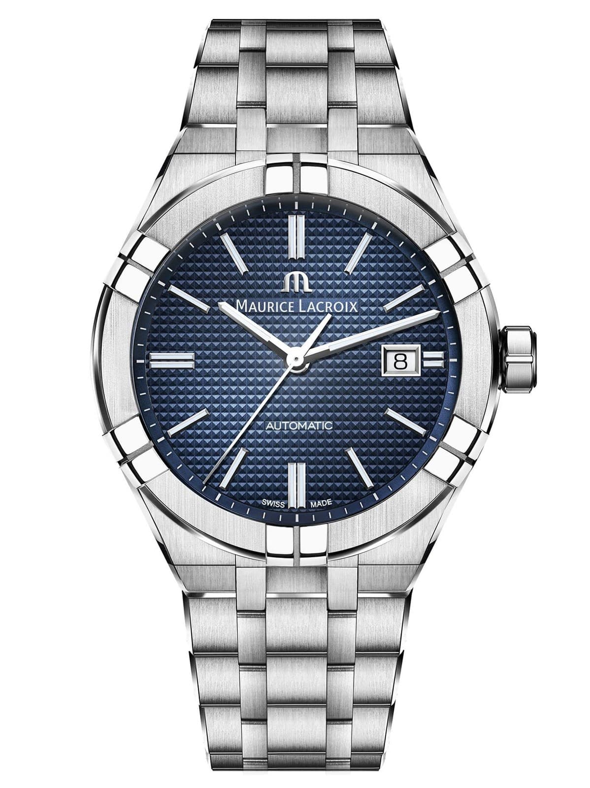 Unused MAURICE LACROIX Aikon AI6007-SS002-430-1 Blue Automatic Men Watch in Box
