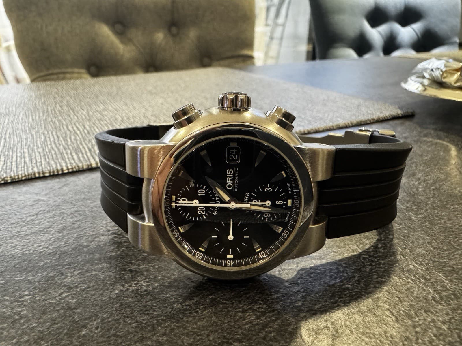 ORIS TT1 Chronograph 7520-41Silver Watch Automatic