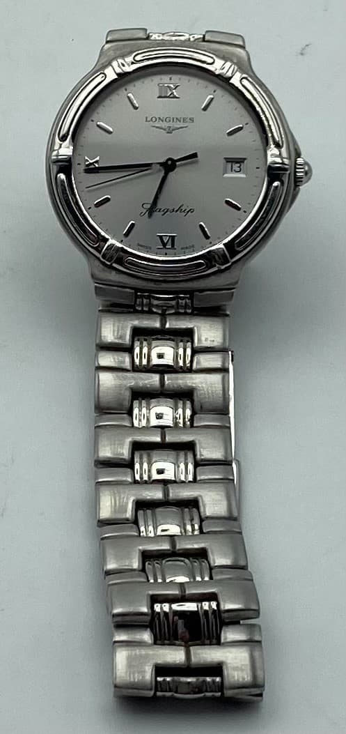 Longines Flagship White Men's Watch - Stainless Steel original bracelet strap