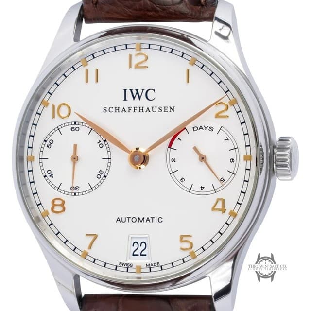 IWC Portuguese Automatic Power Reserve Steel / Silvered Ref. IW5001-14