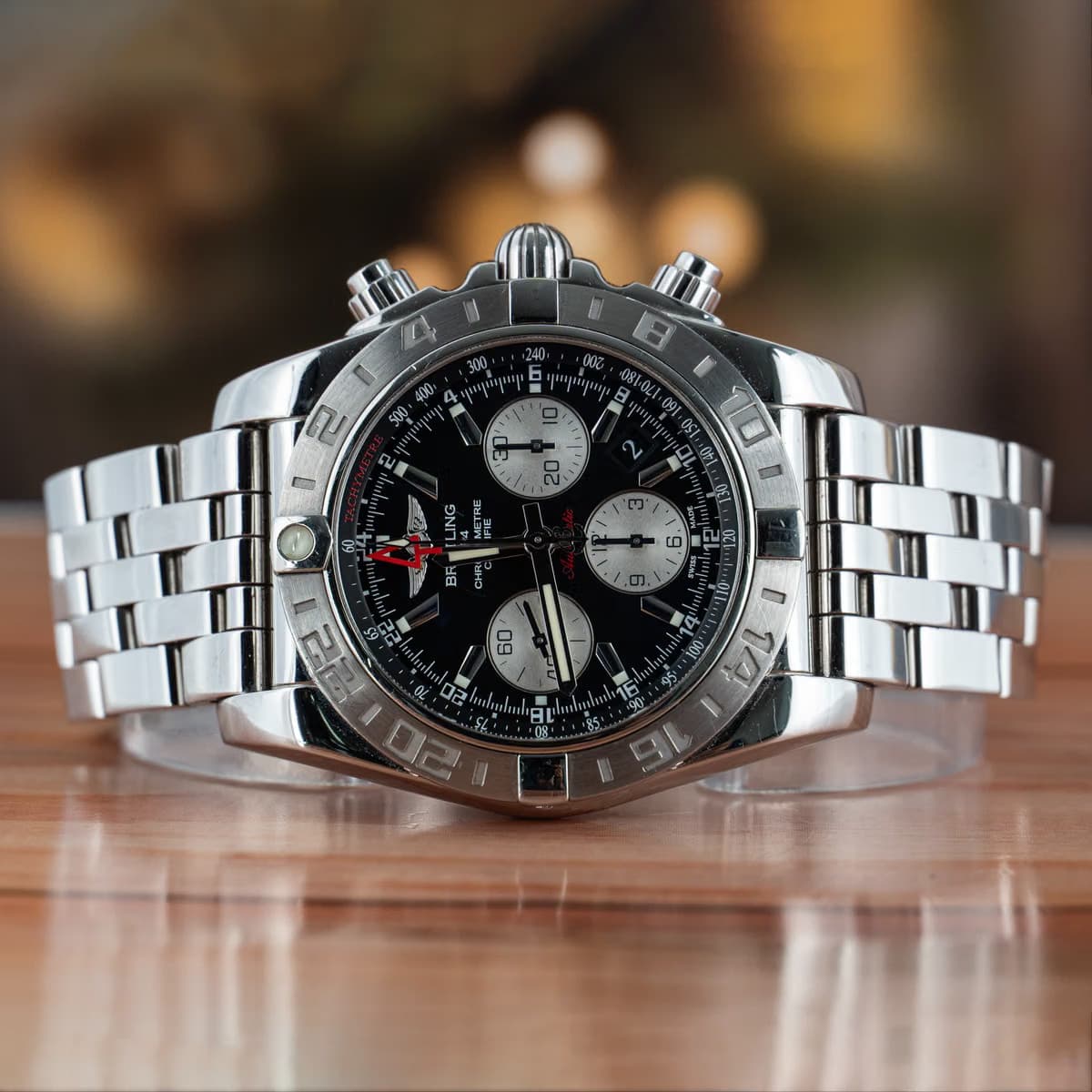 Breitling Chronomat 44 GMT Black Dial Steel Automatic