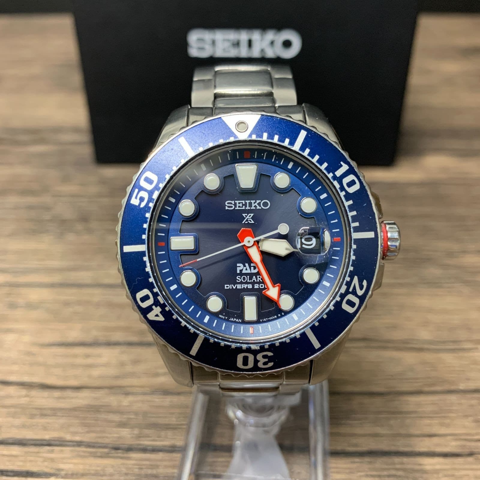 SEIKO PROSPEX Solar Diver's 200 PADI SNE435P1 V157-0BT0 Watch From Japan